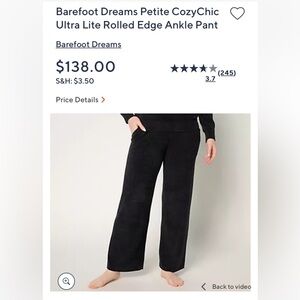 Barefoot Dreams Charcoal Wide Leg Pants
